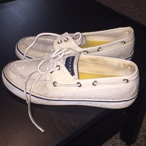 Sperry- White Sequin